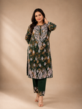 SHAKH Emerald Bloom Chikankari Cotton Co-ord Set